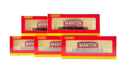HORNBY OO GAUGE - R6529 - END TIPPING WAGON MANTON WIGAN COAL & IRON X 5 BOXED