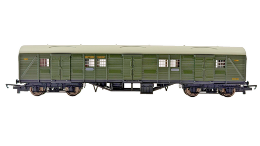 HORNBY OO GAUGE - SR SOUTHERN MAUNSELL LUGGAGE COACH 2291 - UNBOXED