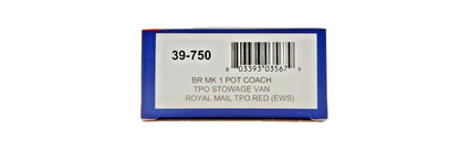 BACHMANN OO GAUGE - 39-750 - BR MK1 POT COACH TPO STOWAGE ROYAL MAIL TPO RED EWS