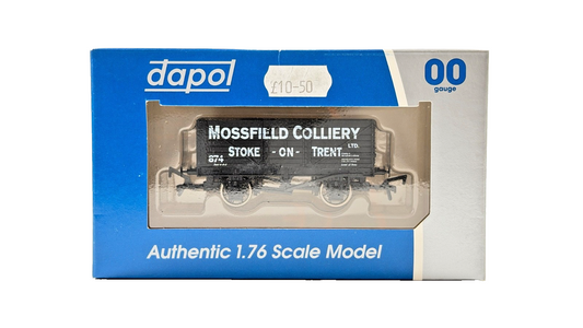 DAPOL 00 GAUGE - MOSSFIELD COLLIERY STOKE ON TRENT WAGON 674 (LIMITED EDITION)