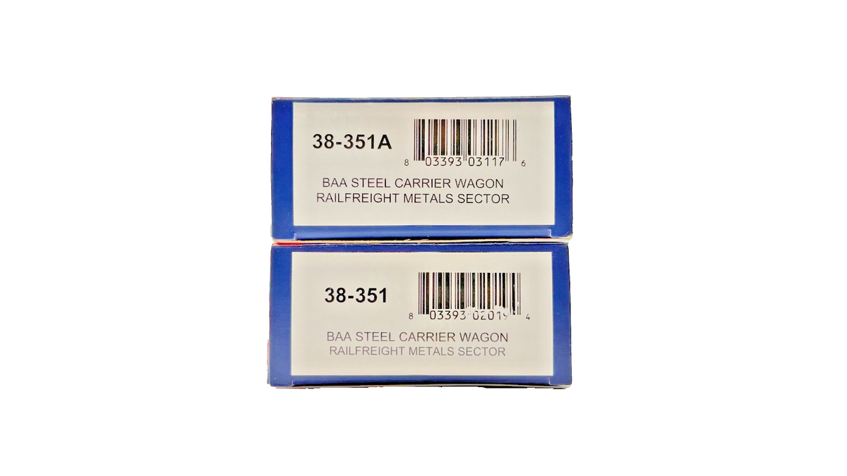 BACHMANN OO GAUGE - 38-351/38-351A - BAA STEEL CARRIER WAGON RAILFREIGHT METALS