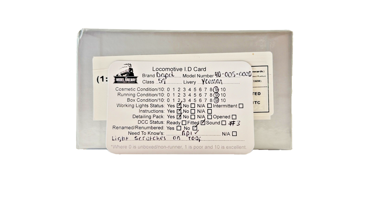 DAPOL OO GAUGE - 4D-005-000D - CLASS 59 DIESEL 59005 YEOMAN KENNETH J PAINTER