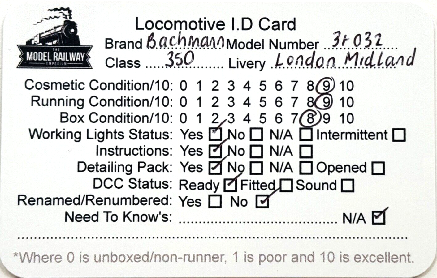 BACHMANN 00 GAUGE - 31-032 - CLASS 350/2 DESIRO FOUR CAR EMU LONDON MIDLAND