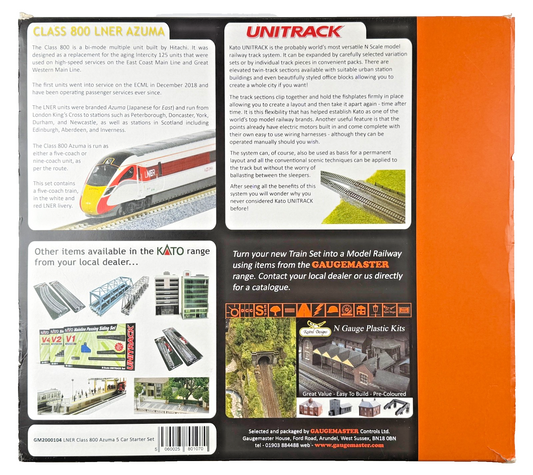 KATO N GAUGE - GM2000104/20-852 - LNER CLASS 800 AZUMA 5 CAR STARTER SET BOXED