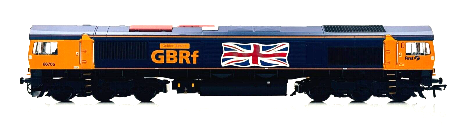 BACHMANN 00 GAUGE - 32-727Y - CLASS 66 DIESEL 66705 GBRF 'GOLDEN JUBILEE' KMRC