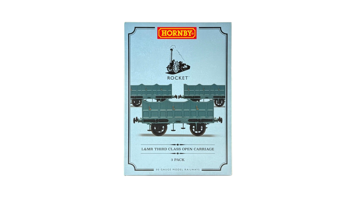 HORNBY OO GAUGE - R40102 - L&MR THIRD CLASS OPEN CARRIAGE (3 PACK) BOXED