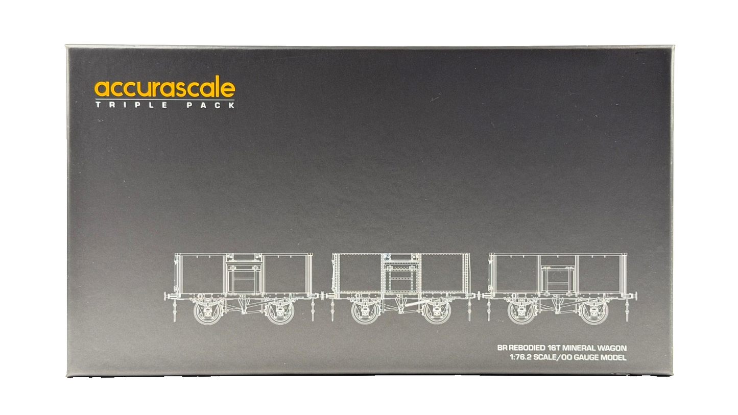 ACCURASCALE OO GAUGE - ACC1074 - BR 16T MINERAL WAGON MCO RAIL BLUE HORWICH