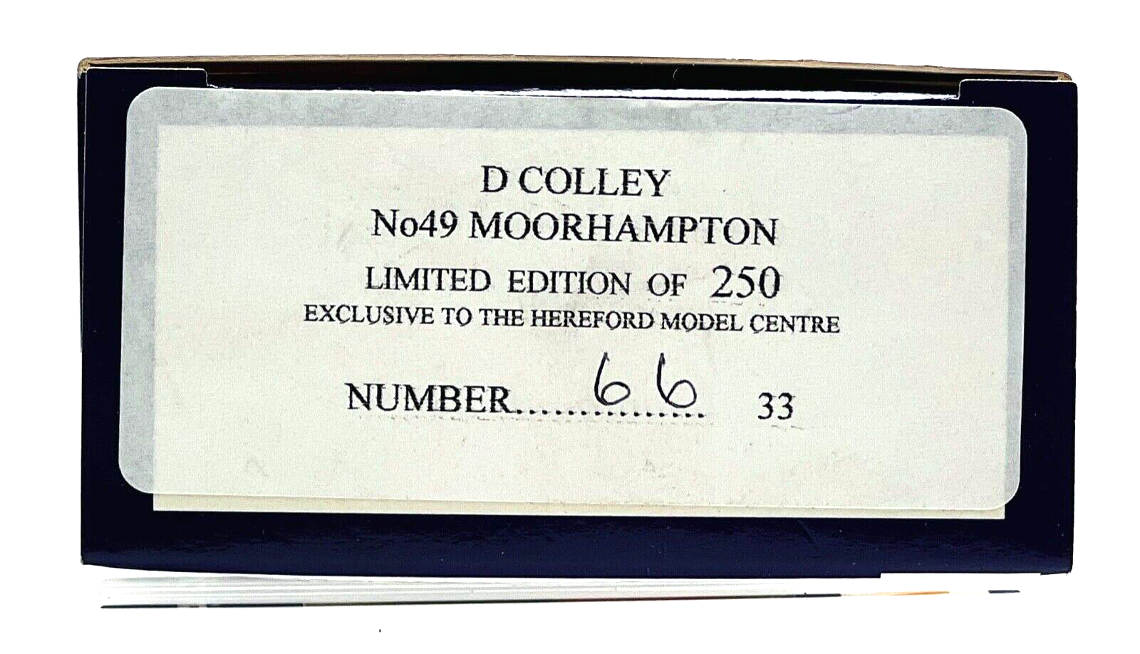 DAPOL 00 GAUGE - D COLLEY COAL MERCHANTS OF MOORHAMPTON NO.49 (LIMITED EDITION)