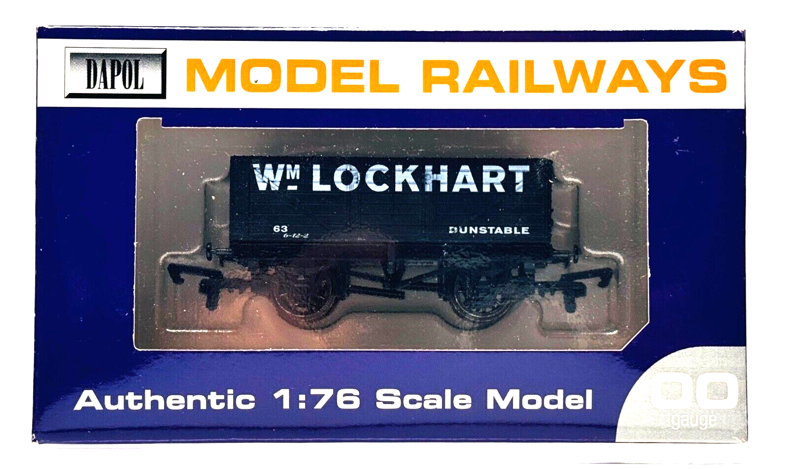 DAPOL 00 GAUGE - W.M LOCKHART DUNSTABLE PLANK WAGON NO.63 (LIMITED EDITION)