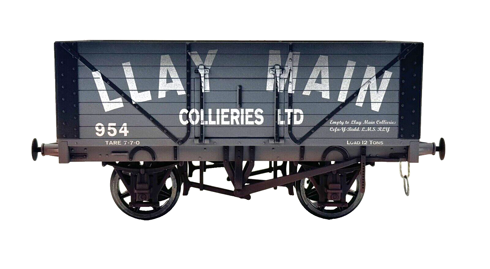 DAPOL O GAUGE - 7F-080-020W - 8 PLANK OPEN WAGON LLAY MAIN COLLIERIES - BOXED