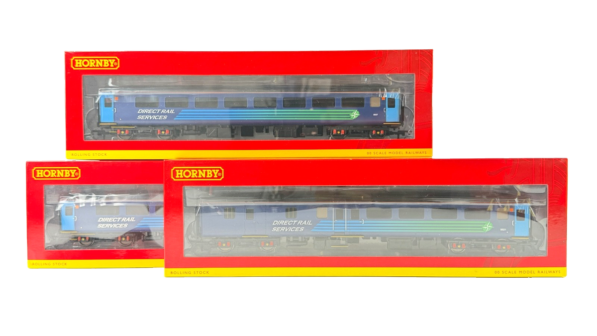 HORNBY OO GAUGE - R4966/R4967/R40331B - DRS MK2F 2ND OPEN COACHES BOXED X 3