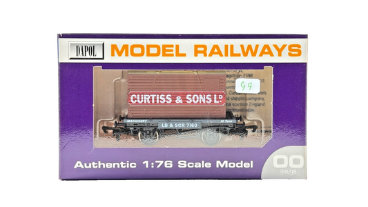 DAPOL 00 GAUGE - CURTISS & SONS LB&SCR CONFLAT MACHINERY WAGON (LIMITED EDITION)