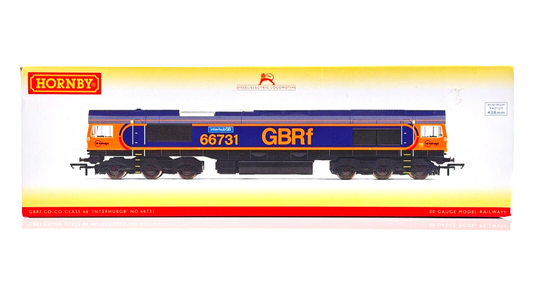 HORNBY 00 GAUGE - R3785 - CLASS 66 DIESEL 66731 GBRF 'INTERHUB GB' - BOXED