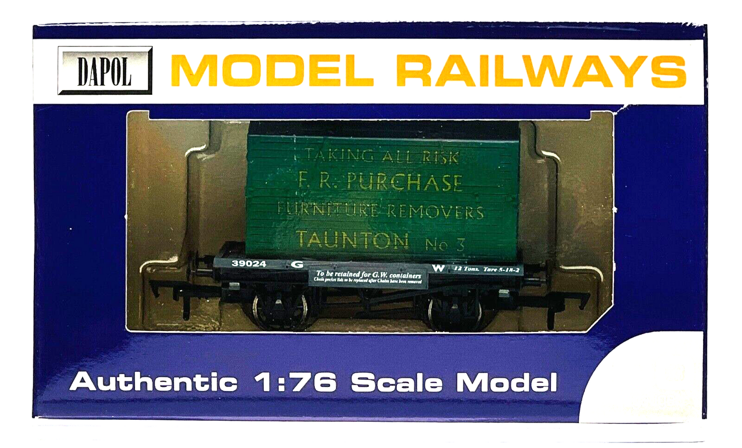 DAPOL 00 GAUGE - F.R PURCHASE TAUNTON CONFLAT WAGON NO.3 (BURNHAM LIMITED ED)