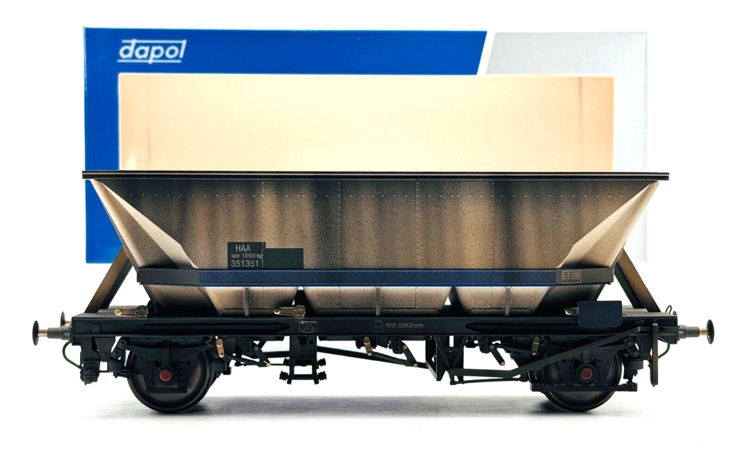 DAPOL O GAUGE - 7F-048-004 - MGR HAA COAL HOPPER WAGON (BLUE CRADLE) 351351 (W)