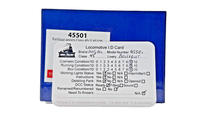 HELJAN OO GAUGE - 45501 - CLASS 45/1 DIESEL 45106 RAILTOUR GREEN (HI HEADLIGHT)