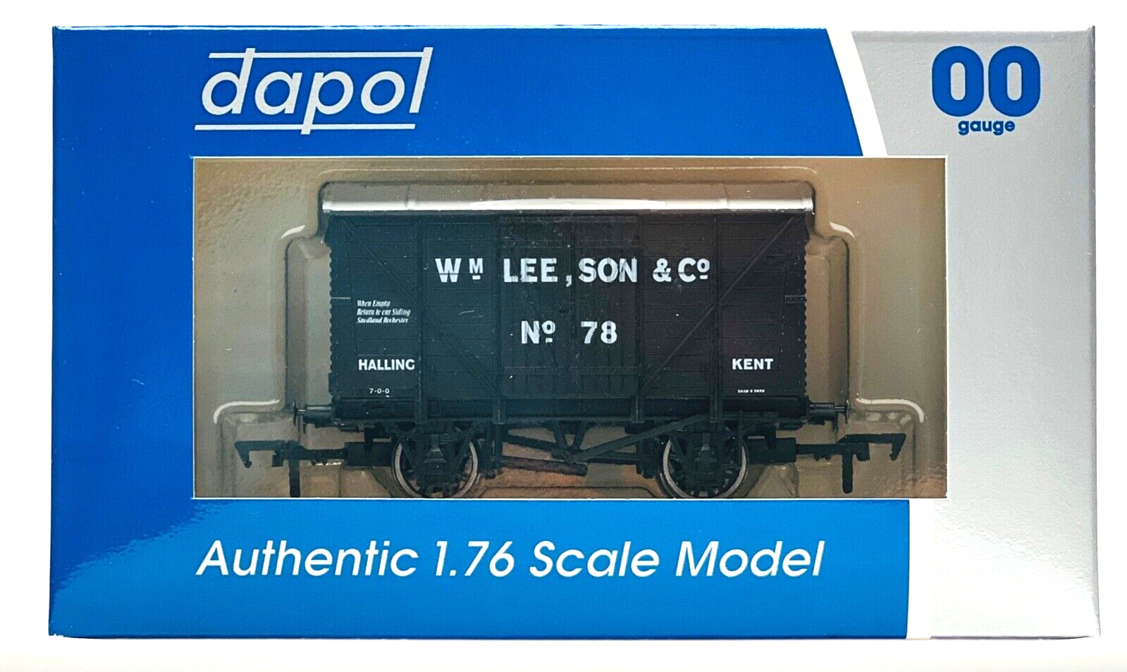 DAPOL 00 GAUGE - WILLIAM LEE & SON HALLING SNODLAND NO.78 (WESSEX WAGONS LTD ED)