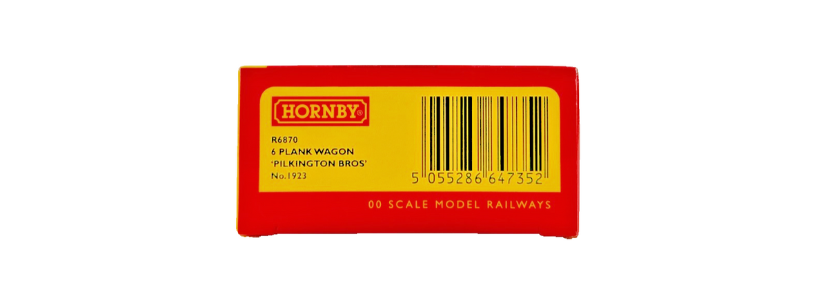 HORNBY OO GAUGE - R6870 - 6 PLANK WAGON PILKINGTON BROS NO.1923 BOXED