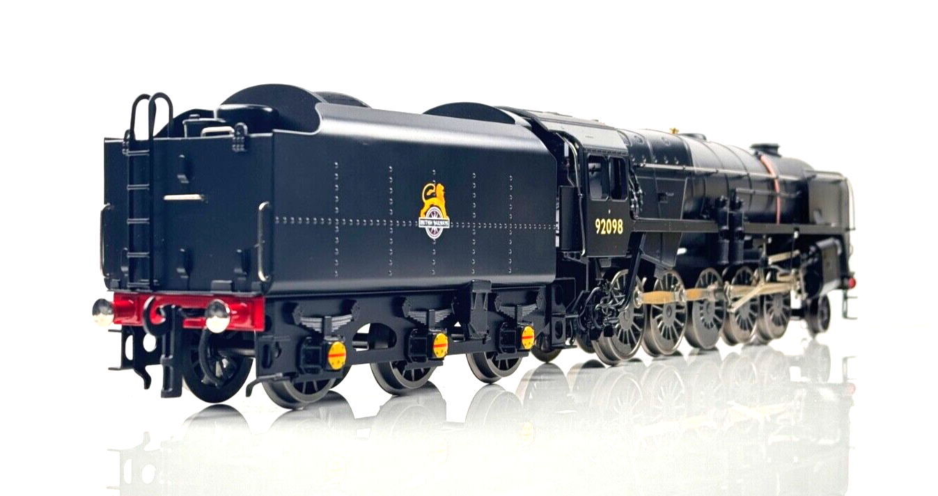 ACE TRAINS O GAUGE BR BLACK 2-10-0 CLASS 9F LOCOMOTIVE & TENDER 92098 TYNE DOCK