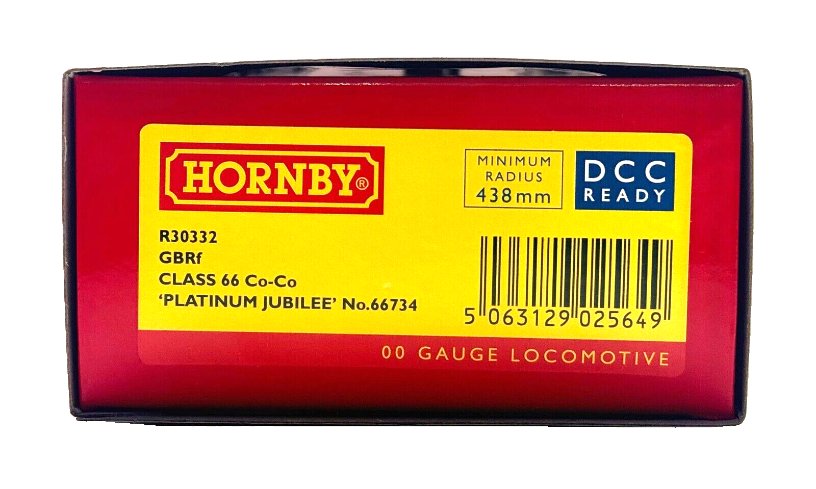 HORNBY 00 GAUGE - R30332 - CLASS 66 DIESEL NO.66734 GBRF PLATINUM JUBILEE