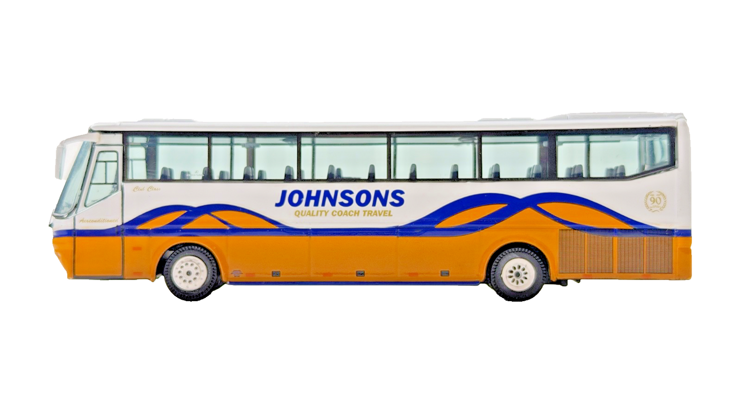 CORGI 1/76 SCALE - BOVA FUTURA JOHNSONS QUALITY COACH TRAVEL UNBOXED