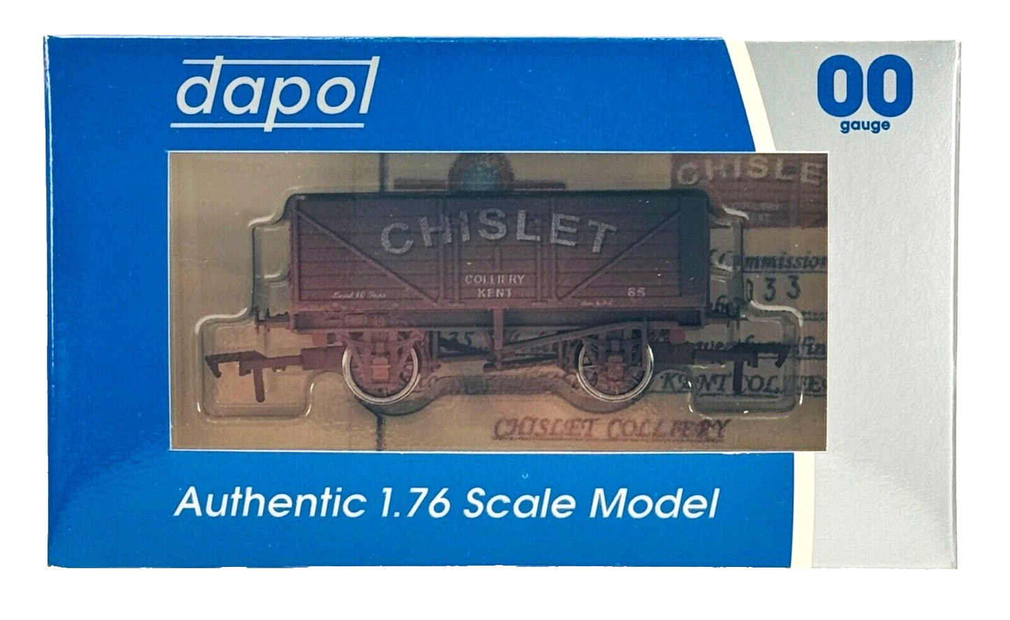 DAPOL 00 GAUGE - CHISLET COLLIERY OF KENT WAGON 65 WEATHERED (LIMITED EDITION)