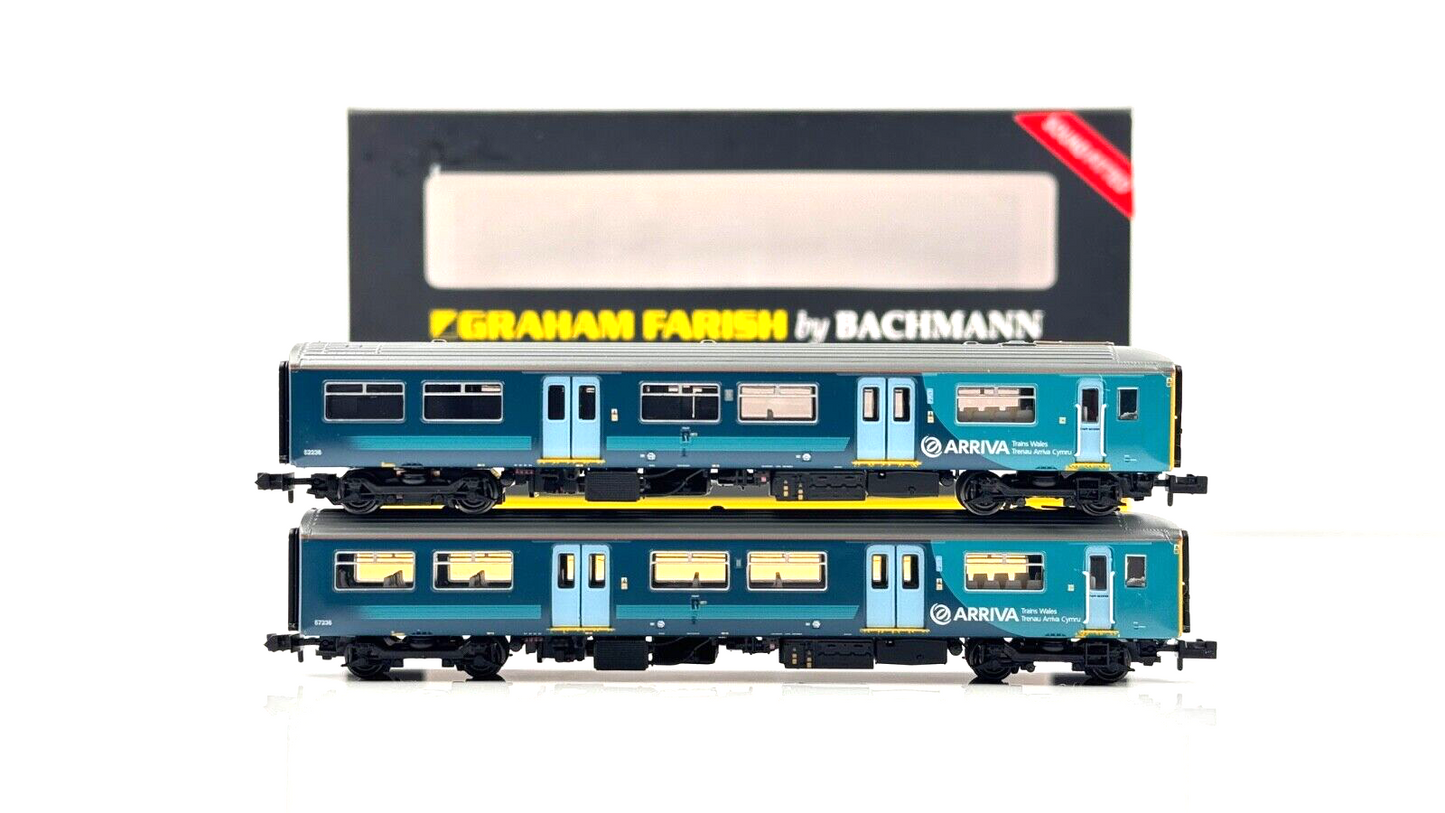 GRAHAM FARISH N GAUGE - 371-334SF - CLASS 150 DMU ARRIVA TRAINS WALES DCC SOUND