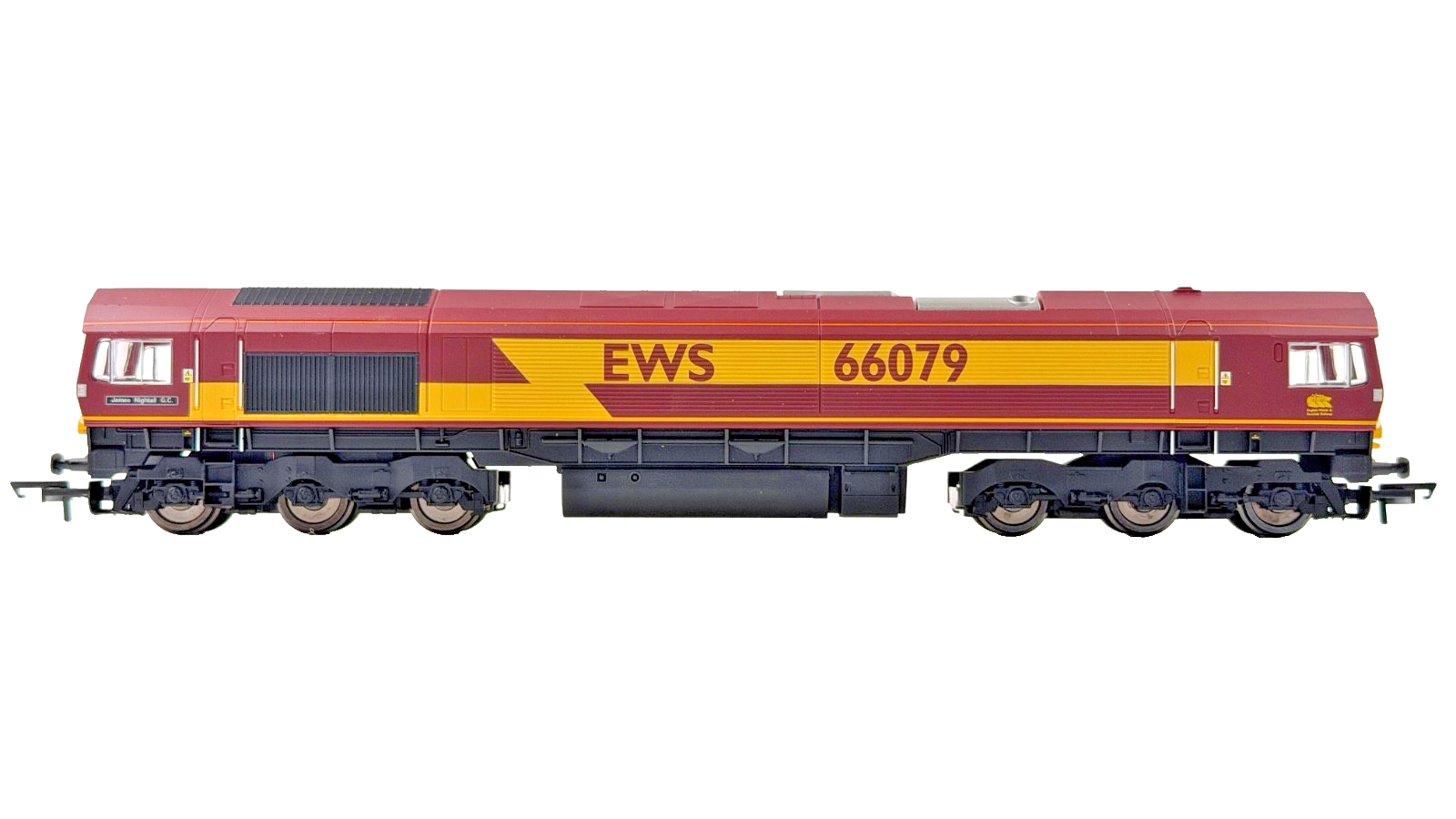HORNBY OO GAUGE - R3487 - CLASS 66 DIESEL LOCOMOTIVE 66079 EWS JAMES NIGHTALL GC