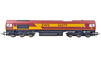 HORNBY OO GAUGE - R3487 - CLASS 66 DIESEL LOCOMOTIVE 66079 EWS JAMES NIGHTALL GC