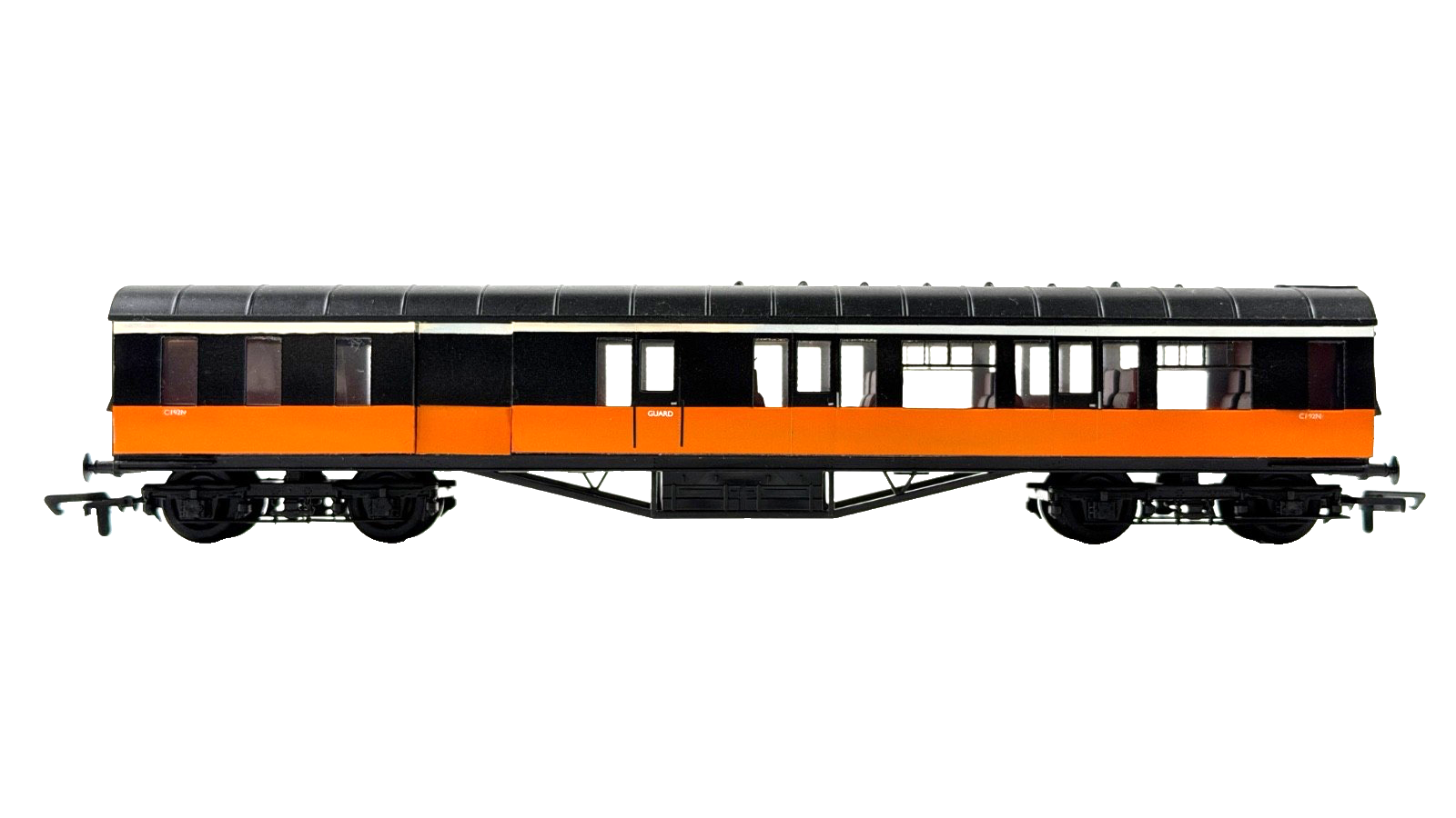 SILVER FOX MODELS OO GAUGE - IRISH RAIL ORANGE & BLACK BUT L14 TRAILER CAR COACH
