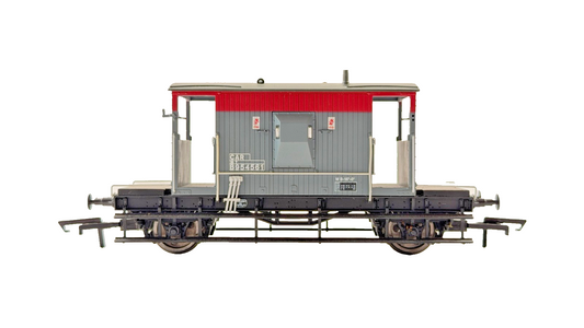 HORNBY 00 GAUGE - RAILFREIGHT RED & GREY 20T BRAKE VAN B954561 - UNBOXED