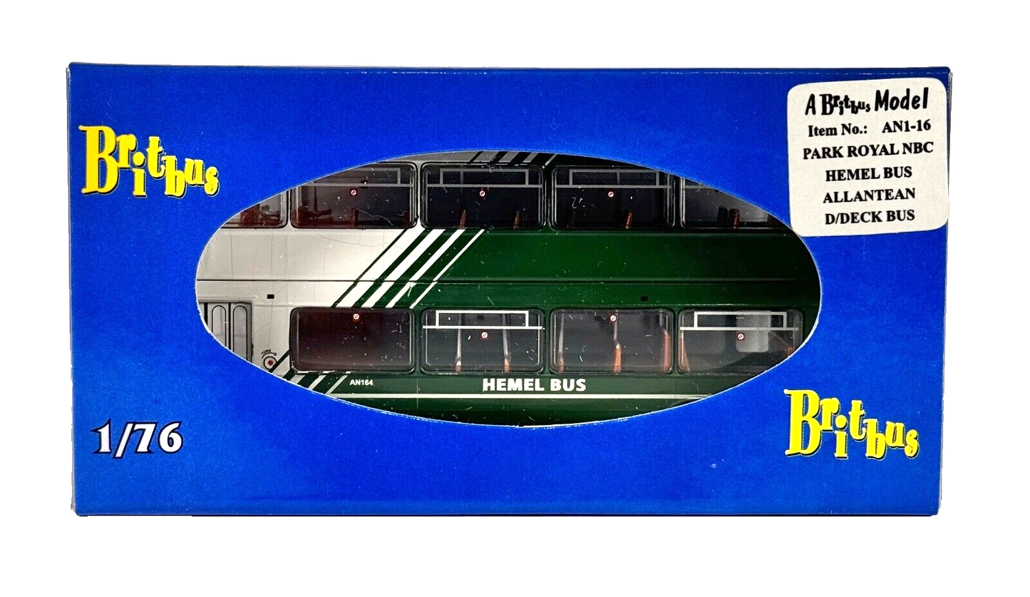 BRITBUS 1/76 SCALE - AN1-16 - PARK ROYAL NBC HEMEL BUS DOUBLE DECK - NOT PERFECT