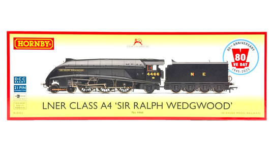 HORNBY OO GAUGE - R30452 - LNER CLASS A4 SIR RALPH WEDGEWOOD 4466 VE DAY 80TH