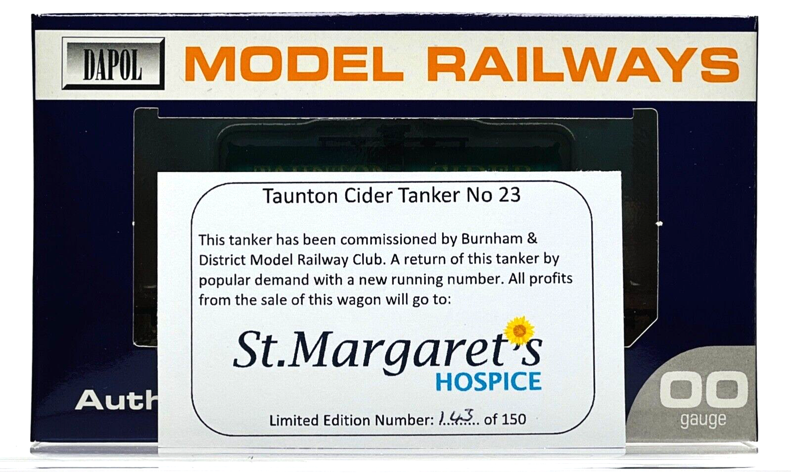 DAPOL 00 GAUGE - TAUNTON CIDER 6 WHEEL TANKER NO.23 (BURNHAM LIMITED ED)