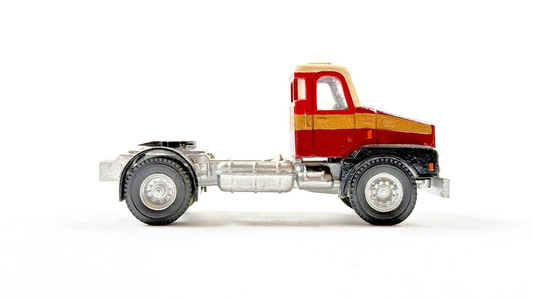 UNBRANDED 1/50 SCALE REPAINTED VOLVO BURGUNDY & GOLD STRIPE 4X2 TRACTOR UNIT UB