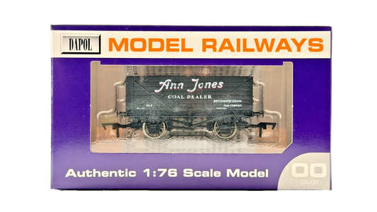 DAPOL 00 GAUGE - WELSH ANN JONES COAL DEALER PLANK WAGON NO.4 (LIMITED EDITION)