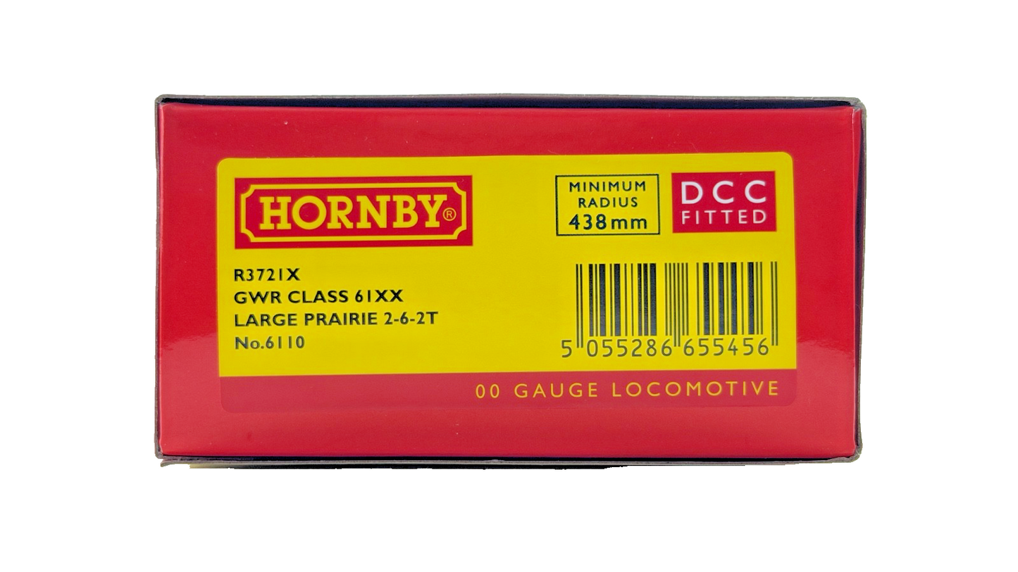 HORNBY OO GAUGE - R3721X - GWR GREAT WESTERN GREEN CLASS 61XX LARGE PRAIRIE 6110