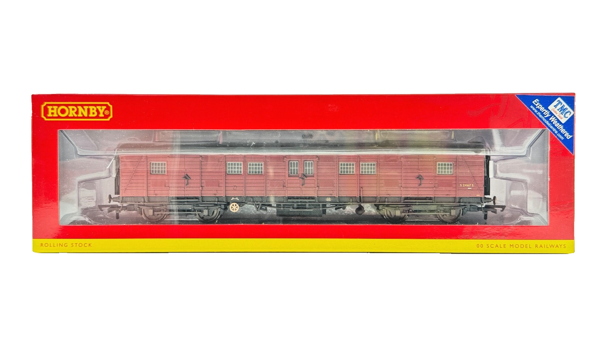 HORNBY OO GAUGE - R60021A - BR GBL LUGGAGE VAN NO.S2467S TMC WEATHERED BOXED