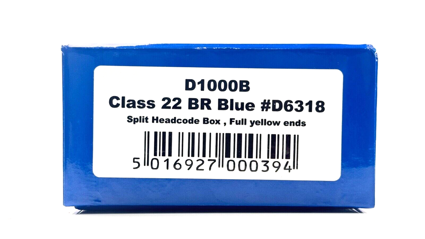 DAPOL 00 GAUGE - D1000B - CLASS 22 DIESEL LOCOMOTIVE BR BLUE D6318 - BOXED