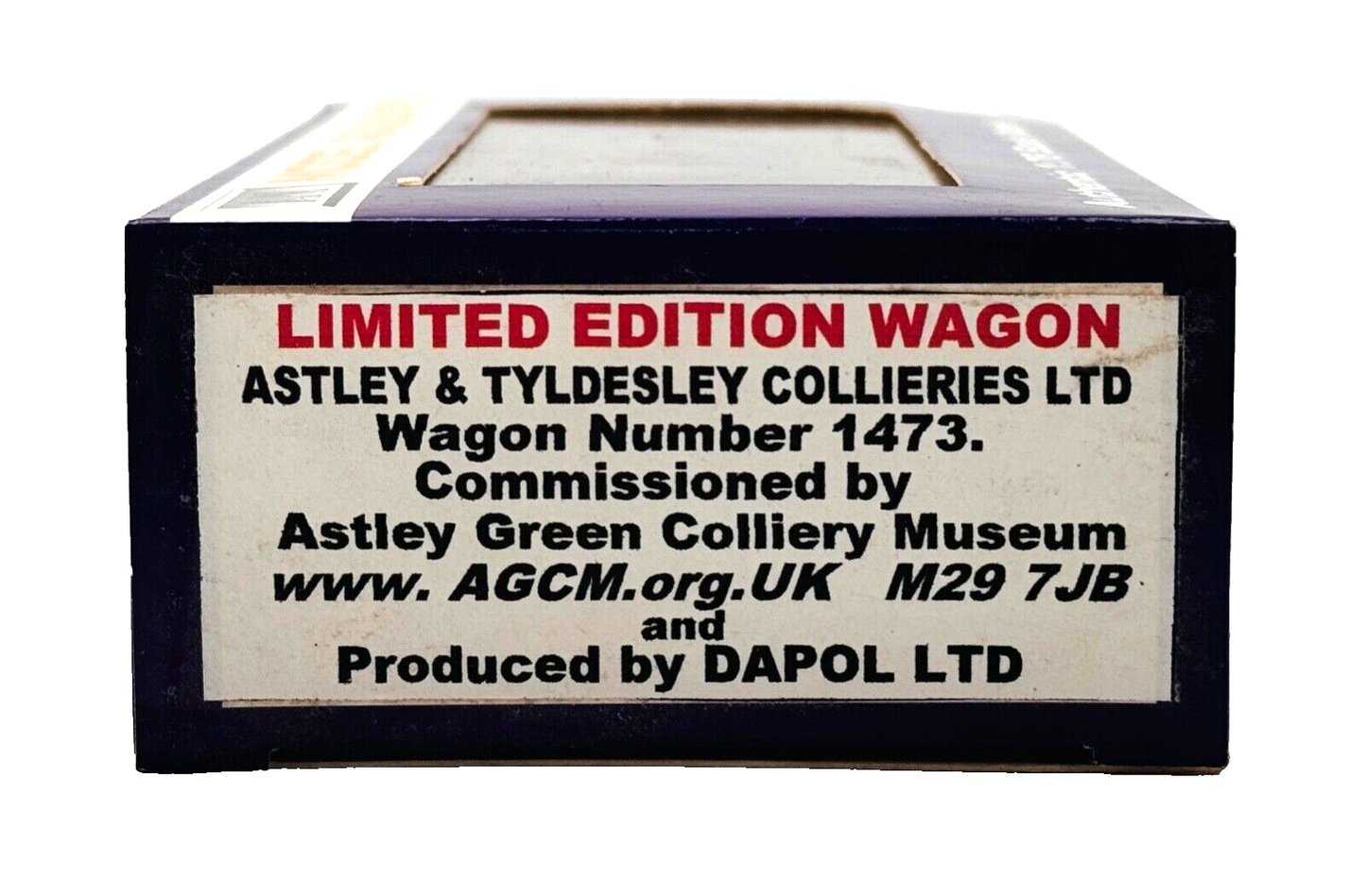 DAPOL 00 GAUGE - ASTLEY & TYLDESLEY COLLIERIES WAGON NO.1473 (LIMITED EDITION)