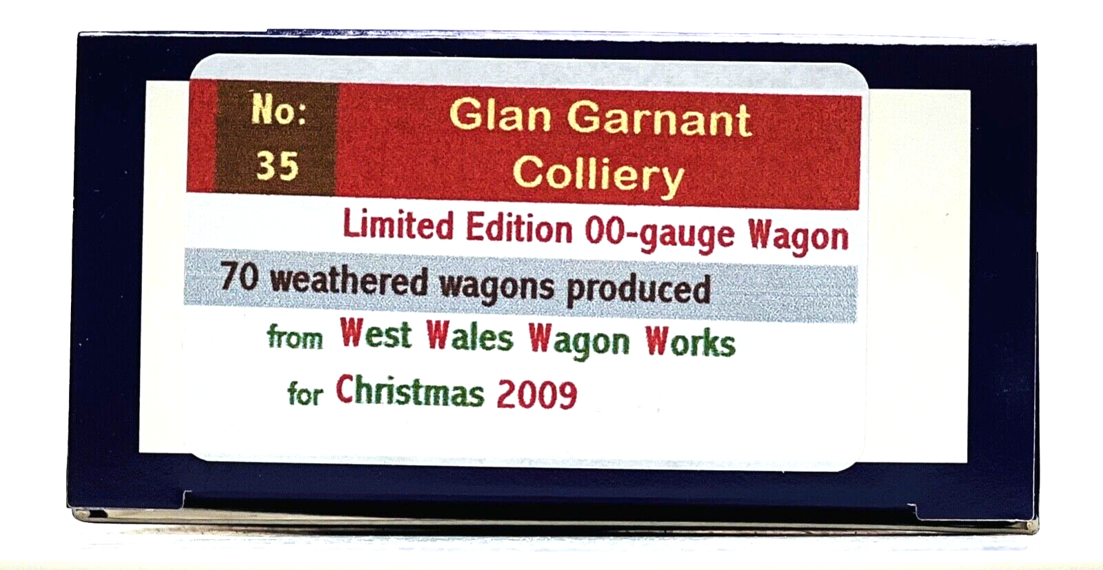 DAPOL 00 GAUGE - GLAN GARNANT COLLIERY ANTHRACITE (W) (WEST WALES WAGON WORKS)