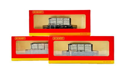 HORNBY OO GAUGE - R6530 - END TIPPING WAGON GEORGE FIELD & SON X 3 BOXED