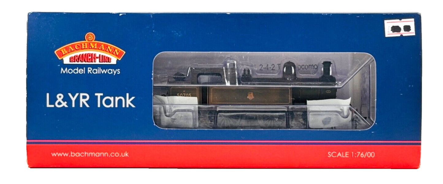 BACHMANN 00 GAUGE - 31-169 - L&YR 2-4-2 TANK 50705 BR LINED BLACK - DCC SOUND