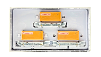 ACCURASCALE OO GAUGE - ACC2063-CWD-D - PFA CONTAINER FLAT WAGONS CAWOODS