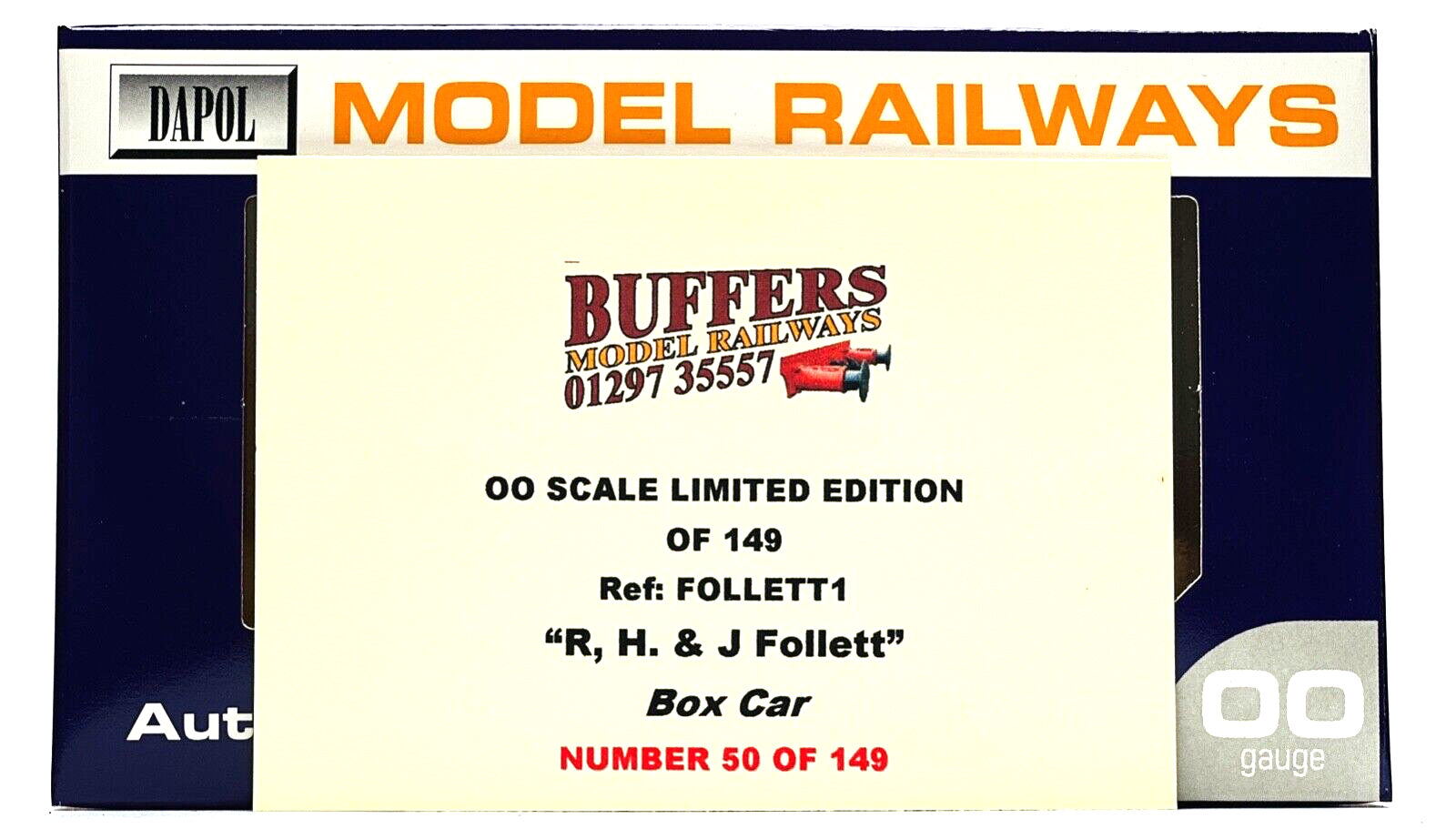 DAPOL 00 GAUGE - R H & J FOLLETT CLOYTON SEATON WINES SPIRITS 2 (BUFFERS LTD ED)