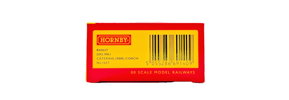 HORNBY OO GAUGE - R40027 - DRS MK1 CATERING (RBR) COACH NO.1657 BOXED