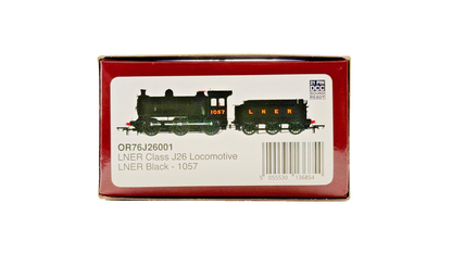 OXFORD RAIL OO GAUGE - OR76J26001 - LNER BLACK CLASS J26 LOCOMOTIVE 1057 BOXED