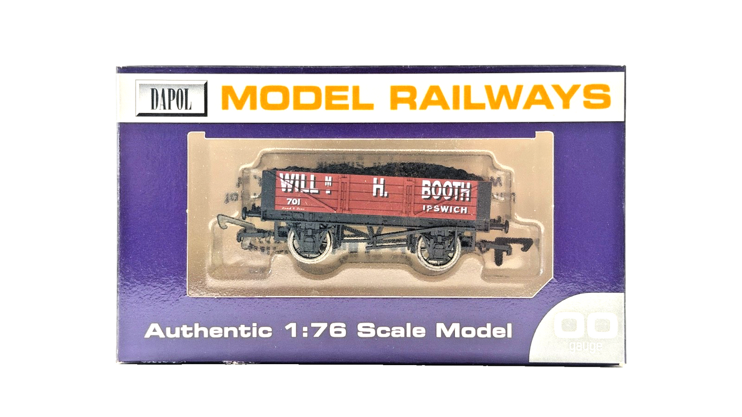 DAPOL 00 GAUGE - WILLIAM H BOOTH IPSWICH PLANK WAGON NO.701 (LIMITED EDITION)