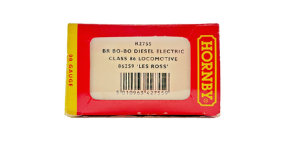 HORNBY OO GAUGE - R2755 - CLASS 86 ELECTRIC LOCOMOTIVE 86259 LES ROSS DCC FITTED
