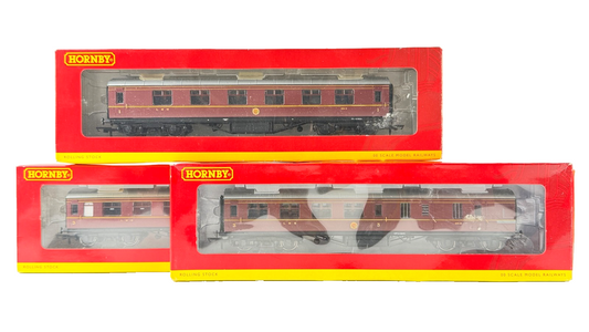 HORNBY OO GAUGE - R4230/R4231/R4232A - LMS STANDARD PERIOD 3 COACHES X 3